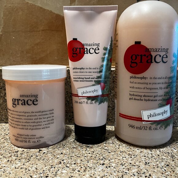 Philosophy Amazing Grace Jumbo Shower & Whipped Body Creme & Hand /Nail Creme! - Picture 2 of 2